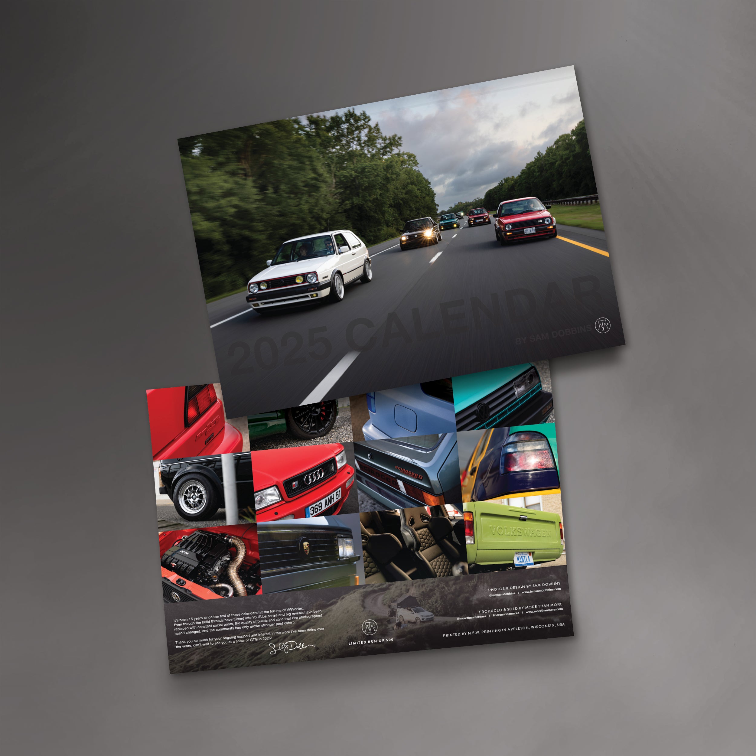 2025 VW/Audi Photography Calendar by Sam Dobbins and More Than More