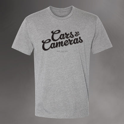 Cars & Cameras Script T-Shirt (Heather Grey/Black)