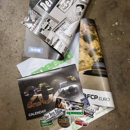 More Than More's 2026 VW Wall Calendar with its included posters and stickers from speeed.co, Open Air Imports, Urotuning, H&R Springs, Junkstyles, Der Berg Ruft, Mk2 Mayday and MORE!