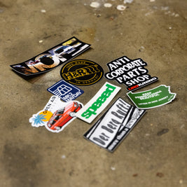 More Than More's 2026 VW Wall Calendar's stickers from speeed.co, Open Air Imports, Urotuning, H&R Springs, Junkstyles, Der Berg Ruft, Mk2 Mayday and MORE!