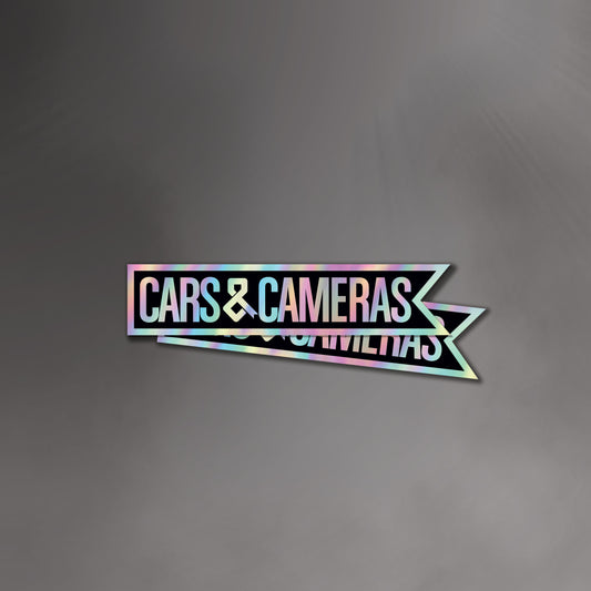 Cars & Cameras Ribbon Holographic Sticker (2-Pack)